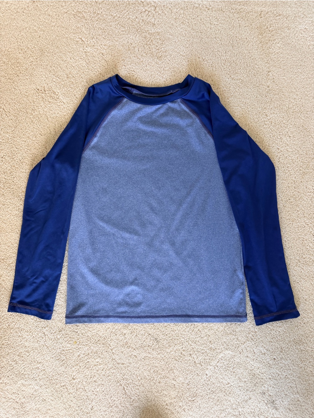 3/$15 Bundle Wave Zone Kids Rash Guard Swim Shirt Blue Long Sleeve Size M 8